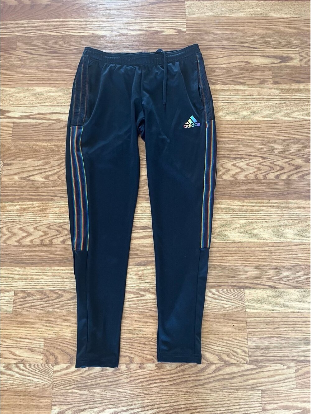 Women’s Adidas Tiro Rainbow Pride Warm up pants. Size Medium